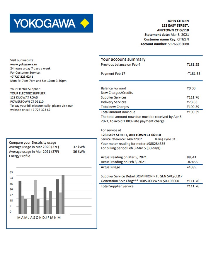  Minol USA business utility bill 